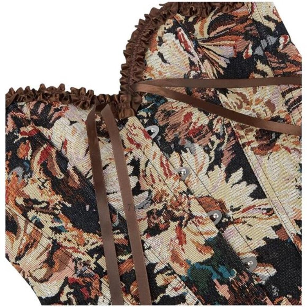 Renaissance Corset Top for Women Brown3 - Picture 5 of 7